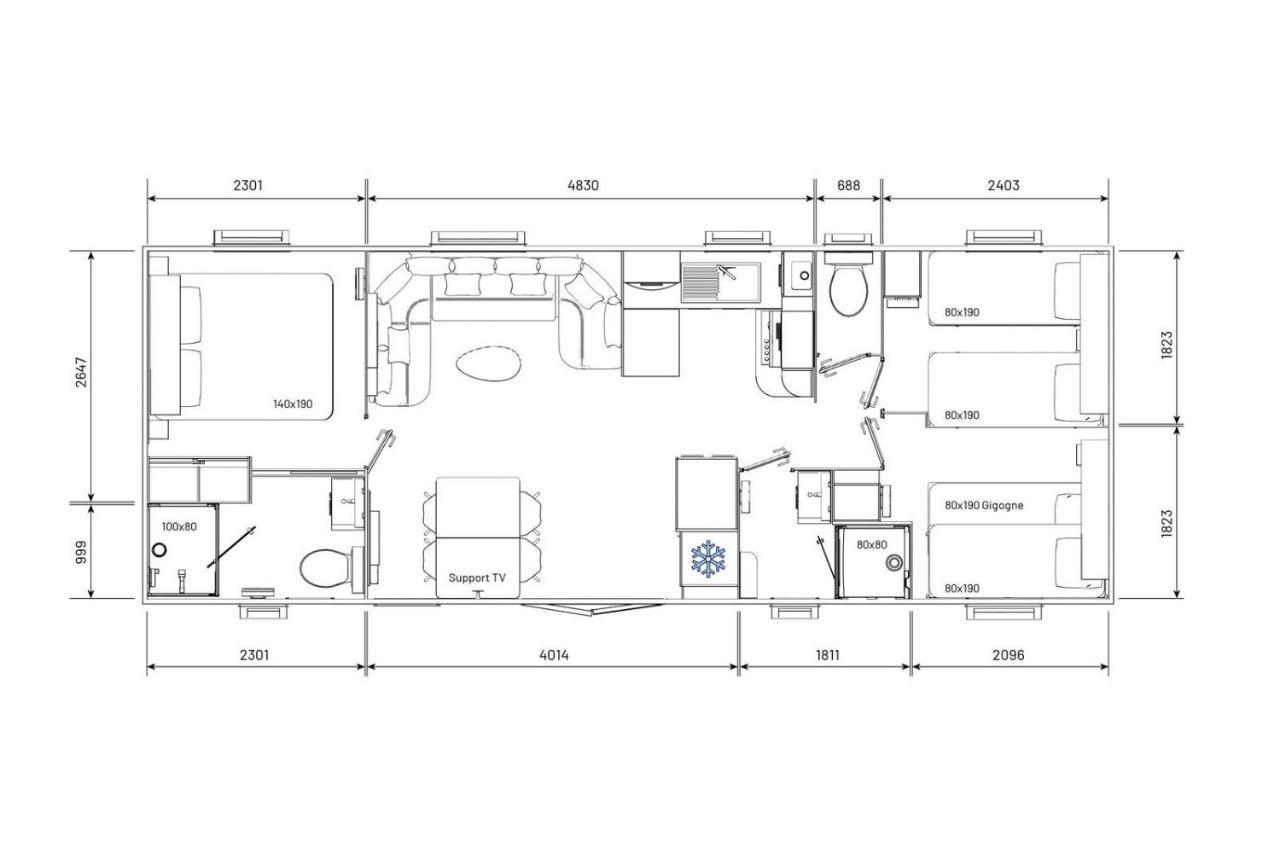 Mobil Home Neuf 6/8 Pers Biville-sur-Mer Екстер'єр фото
